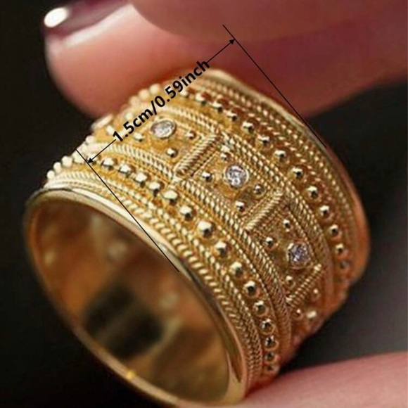 STATEMENT BRIDAL WEDDING RING - Picture 3 of 4